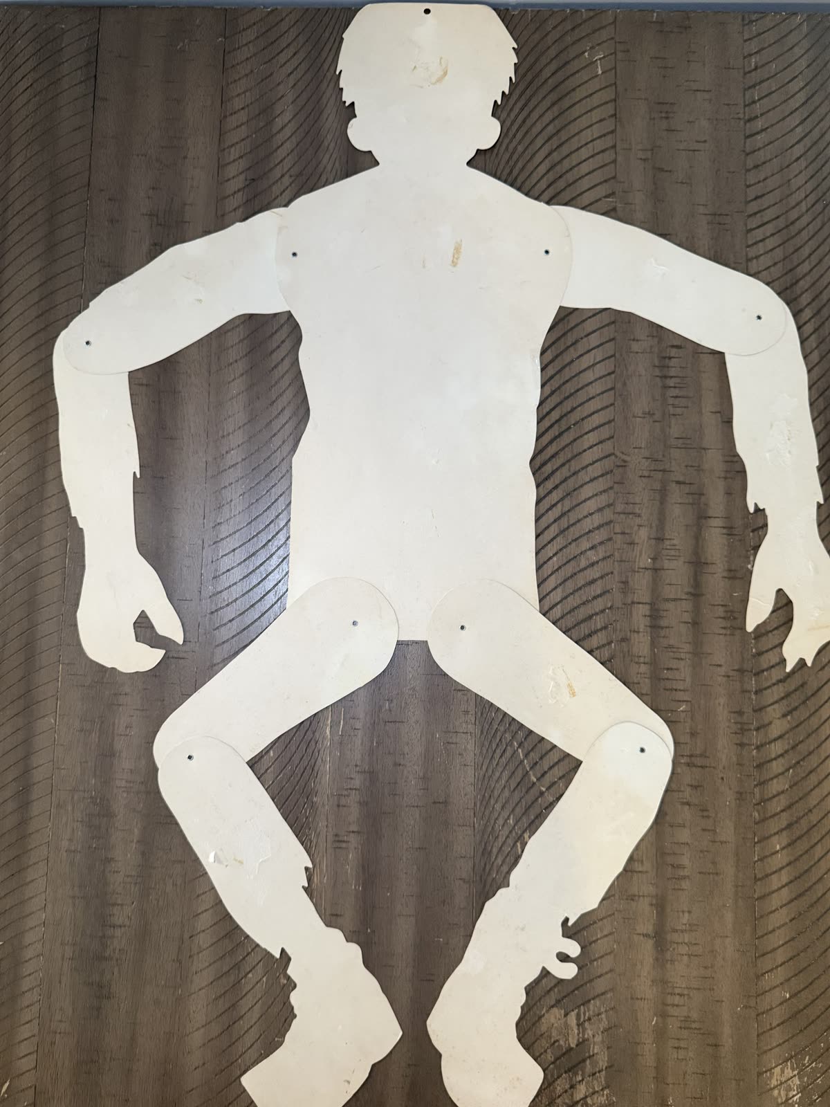 Vintage Beistle Jointed Frankenstein Die-Cut — back
