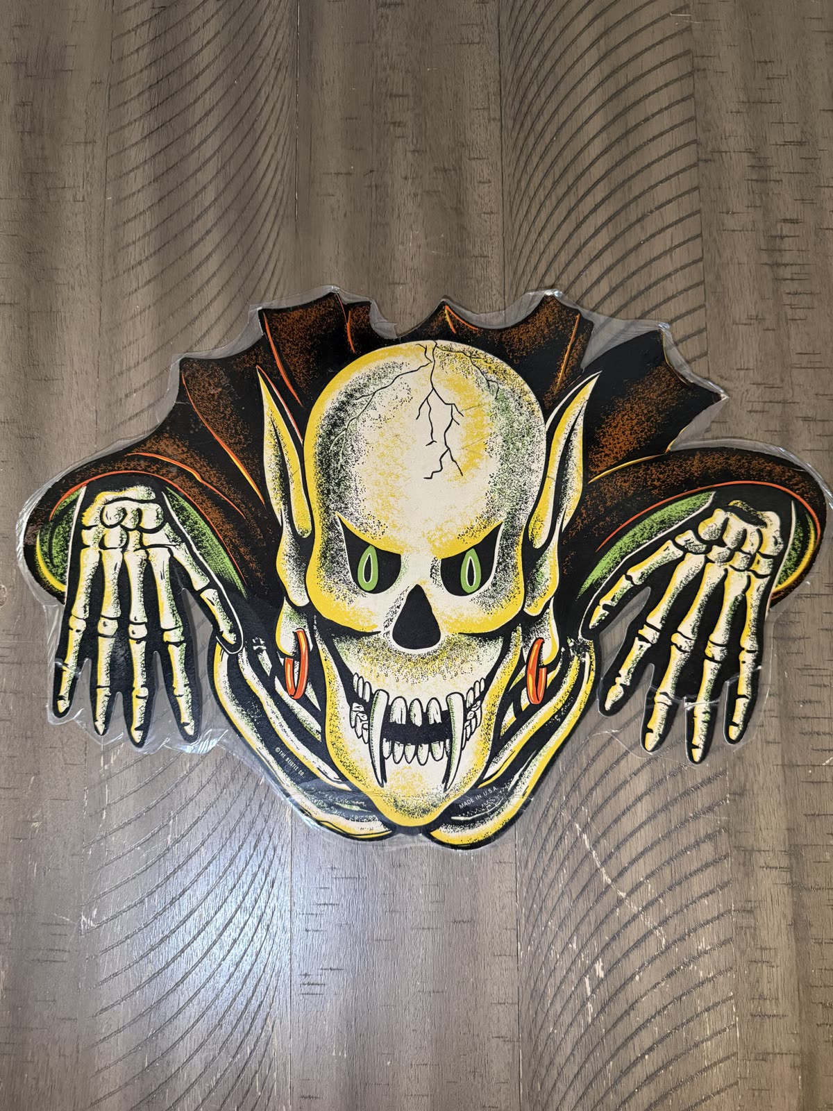 Vintage Beistle Vampire Skull Die-Cut