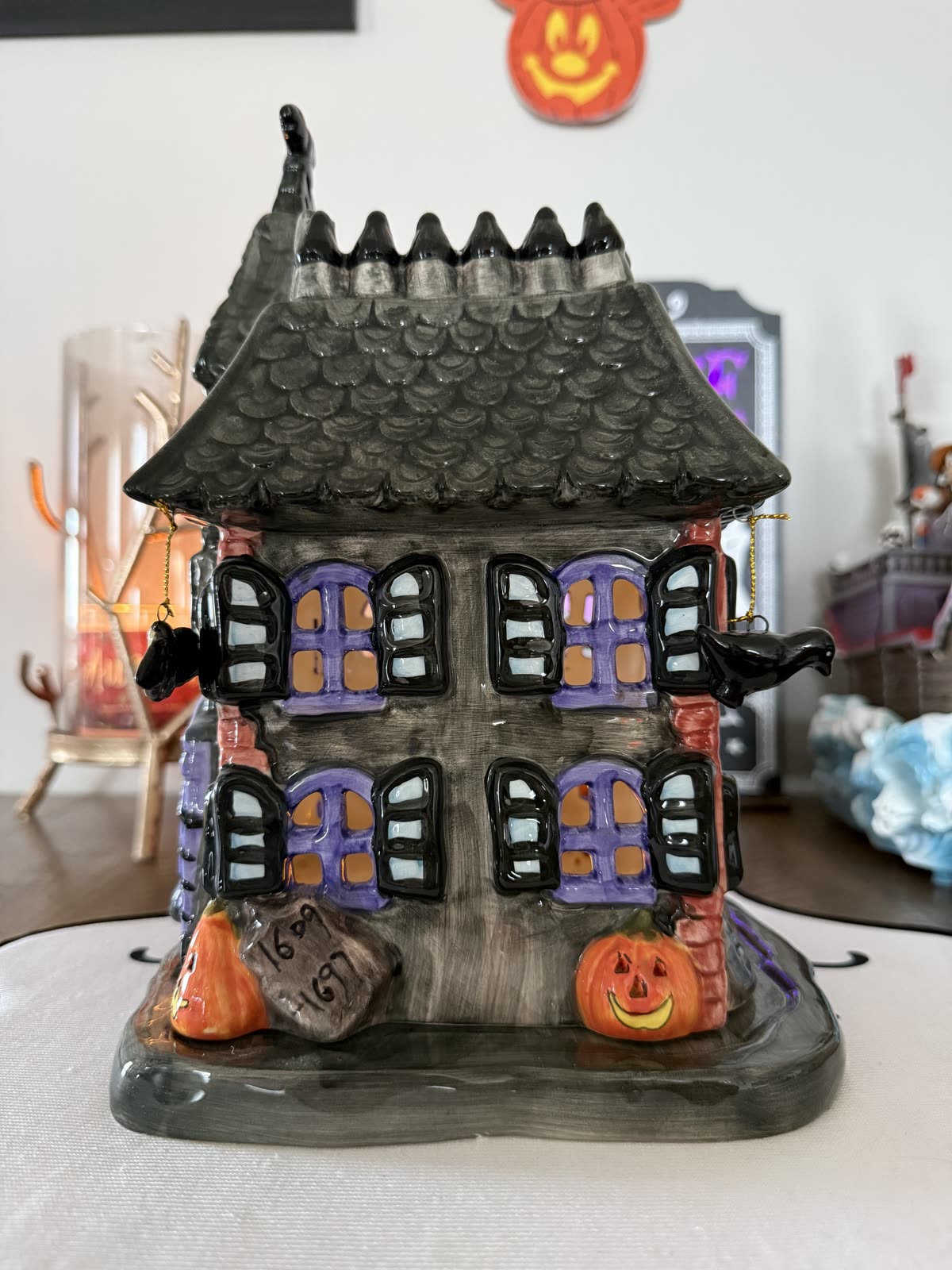 Ceramic Haunted House Luminary by JCPenney — right
